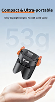 Tripod Lepas Pasang Cepat Tipe-C untuk DJI Osmo Pocket 3/4/4 Pro, Penyangga Mini Aluminium Alloy Buka Tutup Otomatis