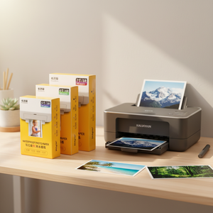 Premium RC Mürekkep Püskürtmeli Parlak Fotoğraf Kağıdı Su Geçirmez 265gsm 4*6 5*7 Reçine Kaplı Pigment Mürekkep <span class=keywords><strong>5R</strong></span> 4R Mat Saten Parlak Fotoğraf Kağıdı - Product Image 1
