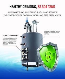 BY1178 Aquart distributeurs d'eau chaude et froide robinets support gratuit pièces de rechange boutons d'eau à charge supérieure électrique plastique céramique avec bois - Product Image 5