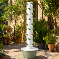 Système de tour de jardinage hydroponique à 9 étages avec arrosage automatique, jardinière verticale pour une culture verte toute l'année