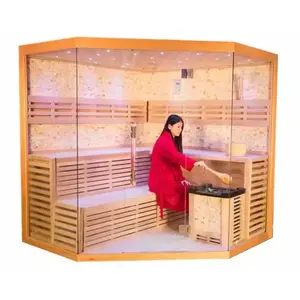 <span class=keywords><strong>Sauna</strong></span> Pentagonal de Madera Sólida de Abeto de Primera Calidad, Modelo 2026, para una Relajación y Bienestar Únicos - Product Image 4