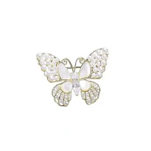 Simulation butterfly mini badge fashion diamond insert custom pin cute factory delicate pin
