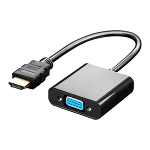 Nuovo Design campione gratuito adattatore da HDMI a VGA convertitore cavo da VGA a HDMI con audio e alimentazione 1080P all'ingrosso