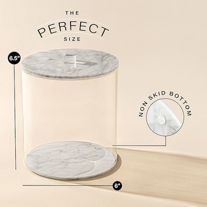 Manyetik hava geçirmez kapaklı beyaz dekoratif akrilik kurabiye kavanozu kaymaz taban vitrin rafı için mutfak sayacı - Product Image 2