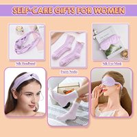Panier-cadeau personnalisé en acier inoxydable violet, cadeaux de spa relaxants pour la fête des mères, anniversaire de femmes, produit promotionnel pour le bureau