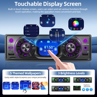 Lecteur MP3 de voiture 1 DIN avec écran tactile TFT de 2,2 pouces, radio FM BT, carte USB TF, appels mains libres, assistant vocal
