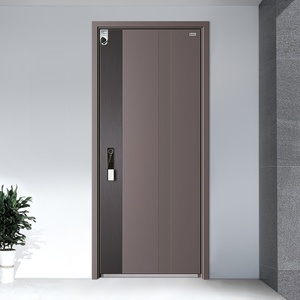 <span class=keywords><strong>Porte</strong></span> extérieure moderne en aluminium intelligente et sécurisée avec serrure à empreintes digitales, ignifuge, pour <span class=keywords><strong>entrée</strong></span> <span class=keywords><strong>d</strong></span>'appartement ou de villa - Product Image 1