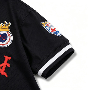 Jersey Baseball V-Neck Polos Berkualitas Tinggi, Desain Sesuai Pesanan, Model Terbaru - Product Image 3