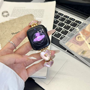 CM di classe elegante ragazza Vintage rosa <span class=keywords><strong>argento</strong></span> Mini cuori bracciale orologio per <span class=keywords><strong>Apple</strong></span> <span class=keywords><strong>Watch</strong></span> - Product Image 6