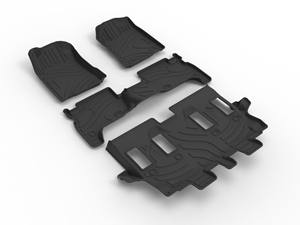 Tapis de sol de voiture Jourm pour Toyota <span class=keywords><strong>Rush</strong></span> 2018-2020 LHD 7 places, sur mesure en TPE toutes saisons, ensemble complet, 100 % imperméables, faciles à nettoyer - Product Image 2