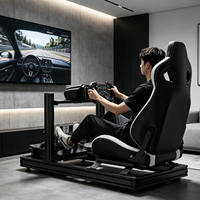 Cockpit de course professionnel en aluminium robuste et réglable pour jeux de course automobile avec garantie d'un an