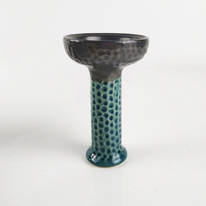 Bol à chicha en céramique Sheng Ling, design nid d'abeille bleu, pour chicha arabe. - Product Image 4
