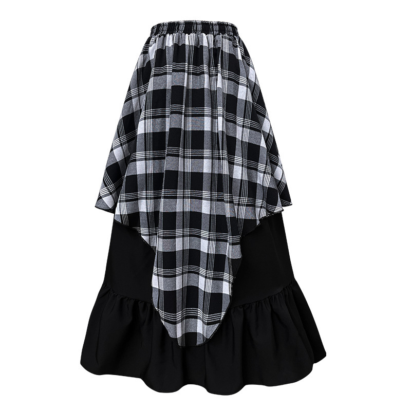 Black and white checkered skirt