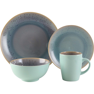 Ensemble de dîner écologique à 2 niveaux grès glaçure réactive nord de la Chine fabriqué assiette bol tasses OEM couleurs pour les fêtes - Product Image 5