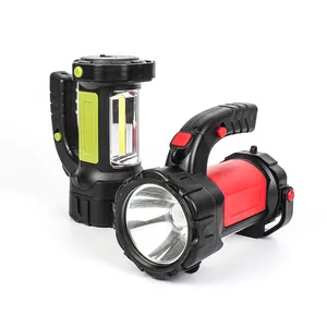 Luz de emergencia de búsqueda con carga usb, reflector para viajes, camping, luz de trabajo portátil, linterna de búsqueda