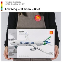 Modèle d'avion Jetliner 320 en blocs de construction, collection de jouets pour les distributeurs de jouets, les détaillants de modélisme, les marchés de cadeaux et les projets OEM