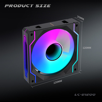 Ventilateur de refroidissement PC RGB 120 mm noir/blanc Lovingcool prêt à être expédié, contrôle PWM, ventilateur modulaire ARGB pour ordinateur, refroidisseur liquide