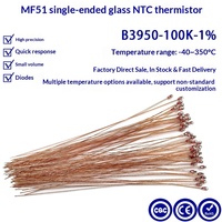 Capteur NTC à perles de verre MF51 de petite taille, 5K 10K 100K, précision 1%, B3950 B4200 pour imprimante 3D et dispositif médical