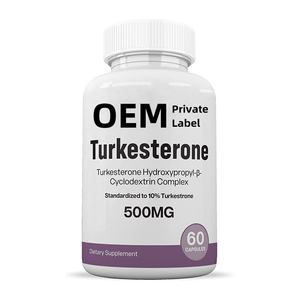 Suplemen Diet Turkesterone 500mg 2 Persen Ajuga Turkestanica 120 Kapsul Buatan Pabrik OEM - Product Image 1