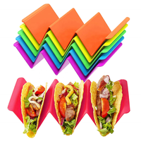 Support à tacos en plastique, forme vague, pour crêpes, vente chaude, support de plateau de qualité alimentaire, support à tacos pour four