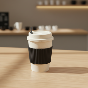 Cangkir kopi 450ml Logo kustom dapat digunakan kembali portabel mug kopi serat jerami gandum perjalanan ramah lingkungan - Product Image 6