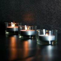 Set 12 Buah Tempat Lilin Kaca Votive, Tempat Lampu Teh Bening Kaca Lilin Kosong