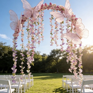 Arche de fleurs artificielles de luxe de grande taille <span class=keywords><strong>pour</strong></span> cérémonie de mariage, fête d'anniversaire, événement, cérémonie d'ouverture, festival, décoration commerciale - Product Image 6