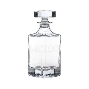 Décanteur de Whisky en cristal, Unique, en verre clair, avec Logo personnalisé, 25 once, massif, ensemble avec échantillon gratuit, vente en gros