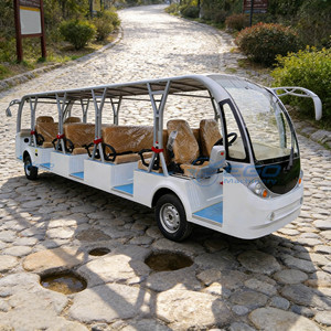 Mini-bus électrique touristique populaire à double cabine, 23 places, couleur personnalisable, modèle Q235B en acier, pour usine, aéroport et transport de passagers en zone panoramique - Product Image 3