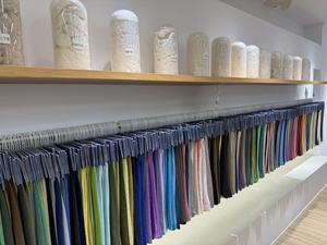 Vente en gros usine – Tissu fantaisie mélangé 60% Laine Mérinos RWS, 20% Nylon Recyclé, 20% Polyester Recyclé, Teint, Écologique, Haute Qualité de Tissage - Product Image 6