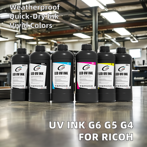 Fcolor 1000ml 6 màu mực <span class=keywords><strong>UV</strong></span> mềm cứng mực <span class=keywords><strong>UV</strong></span> in mực <span class=keywords><strong>UV</strong></span> giá cho Epson i3200 xp600 1390 tx800 L800 - Product Image 2