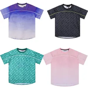 Wholesale Gradient Color Sports Jerseys Streetwear Jersey Comfortable Quick-Dry T-shirt Plus Size