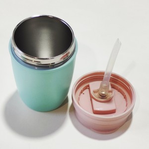 Cangkir Tumbler kopi termos bersegel vakum dapat digunakan kembali cangkir perjalanan baja tahan karat Mug termal - Product Image 3