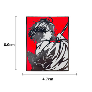 เข็มกลัดโลหะเคลือบเงาคุณภาพสูงขนาด6ซม. สำหรับแฟนๆของอะนิเมะสวนของคนบาป ryougi <span class=keywords><strong>shiki</strong></span> เป็นของขวัญ - Product Image 2