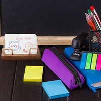 Porte-cartes de visite en bois 2 pièces pour bureau Fashion Design Desktop Business Card Manager