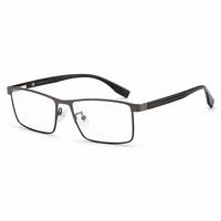 Montures de lunettes optiques carrées en métal pour hommes, personnalisables avec logo, style classique et tendance, pour la vente en gros
