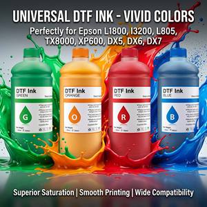 OCBESTJET Tinta de Alta Calidad para Impresora Textil DTF de 1000 ml para Epson L1800 L1300 L805 L800 P600 P800 I3200 e Impresoras de 9 Colores - Product Image 2