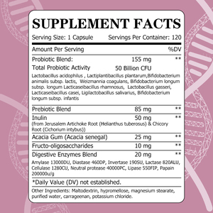 Cápsulas Probióticas de Alta Calidad con Actividad Probiótica Total que Favorecen una Digestión Acelerada y Apoyan el Sistema Digestivo - Product Image 2