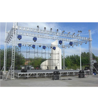 Scène portable carrée pour concert en plein air, scène en alliage d'aluminium ou système d'arceaux, ensemble complet de scène en treillis