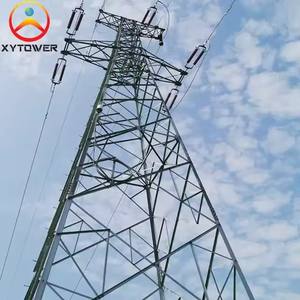 Оцинкованная решетка 400KV угловая стальная электрическая линия передачи башня - Product Image 1