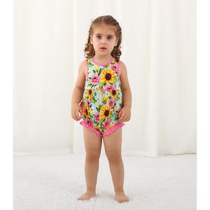 Body Floral Personalizado para Bebés Niñas, Ropa de Verano sin Mangas de 3 a 24 Meses, Tejido Jersey Transpirable de Viscosa de Bambú - Product Image 5