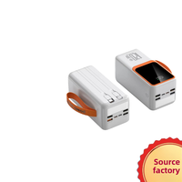 Station d'alimentation portable 50000 mAh avec logo personnalisé, grande capacité, câble Type-C, charge rapide PD 22,5 W, utilisation mobile, écran LED