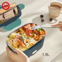 Hochwertige Portable 2-in-1 Elektrische Lunchboxen, Isoliert zum Warmhalten von Speisen für Auto, LKW, Zuhause und Büro, Beheizbarer Essensbehälter