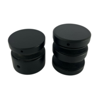 Entretoises en acier inoxydable noir de haute qualité pour balustrade en verre sans cadre, avec coussinet en caoutchouc, support pour verre trempé