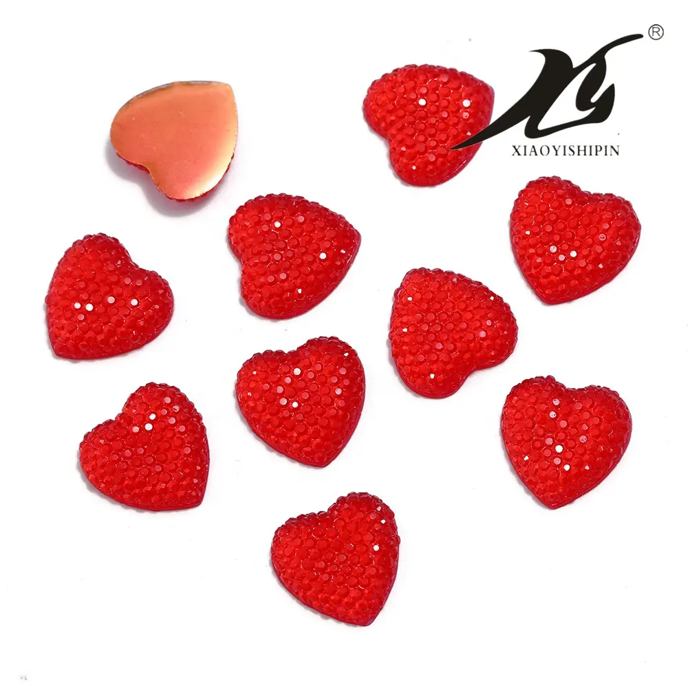 Custom Peach Heart Resin Patch Flat Back Love Heart Accessories For Diy Children'S Headgear Phone Case Accessories