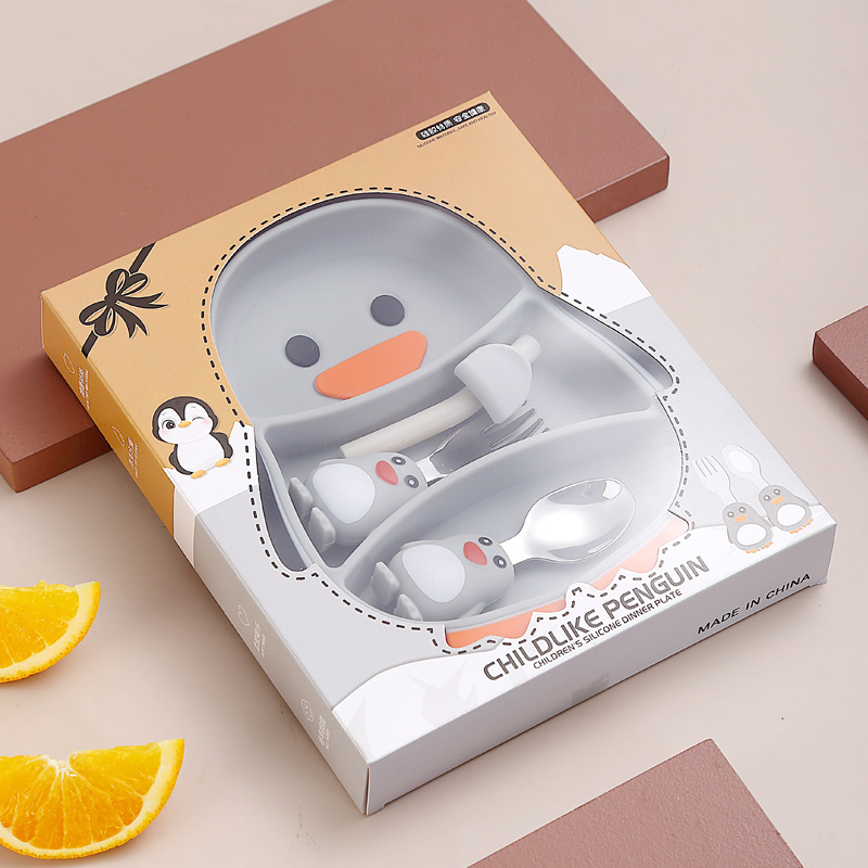 Juego de vajilla de pingüino de 5 piezas