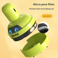 Trustloops OEM personnalisé Mini aspirateur de bureau sans fil intelligent pour la maison, pour la poussière de crayons et les débris de dessins animés, accessoires de nettoyage de bureau