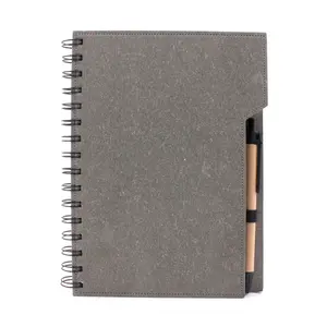 Note Book Gift Custom A4 A5 A6 Hardcover Bulk Cheap Spiral Notebooks 80g Lined Paper With Ball Pen