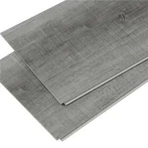 Installation de bricolage Matériau chêne gris clair Carreaux de vinyle hybride en plastique Système de clic Pisos De Vinilo Pvc LVT LVP Plank SPC Flooring