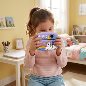 Dinozor Tasarımlı Çocuk Kamerası Anında Baskı 1080P HD Çift Lensli Selfie Dijital Kamera Erkek Çocuklar İçin Doğum Günü Oyunları - Product Image 5